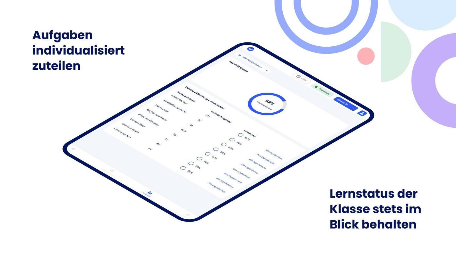 Screenshot der Funktion Lernstatus
