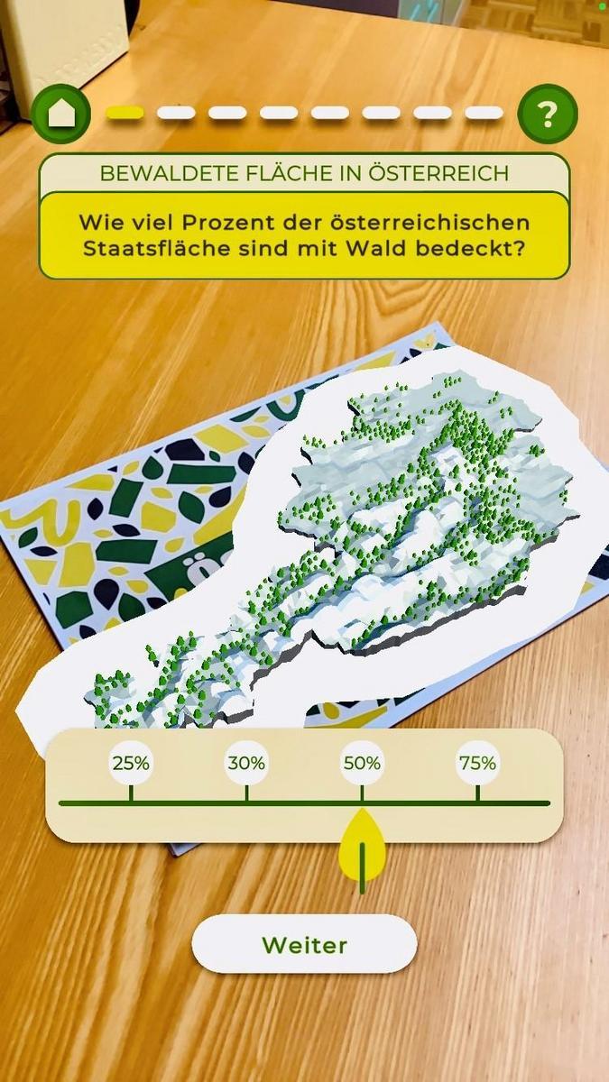 Öswald Screenshot 2 - Information zum Waldanteil der österreichischen Staatsfläche