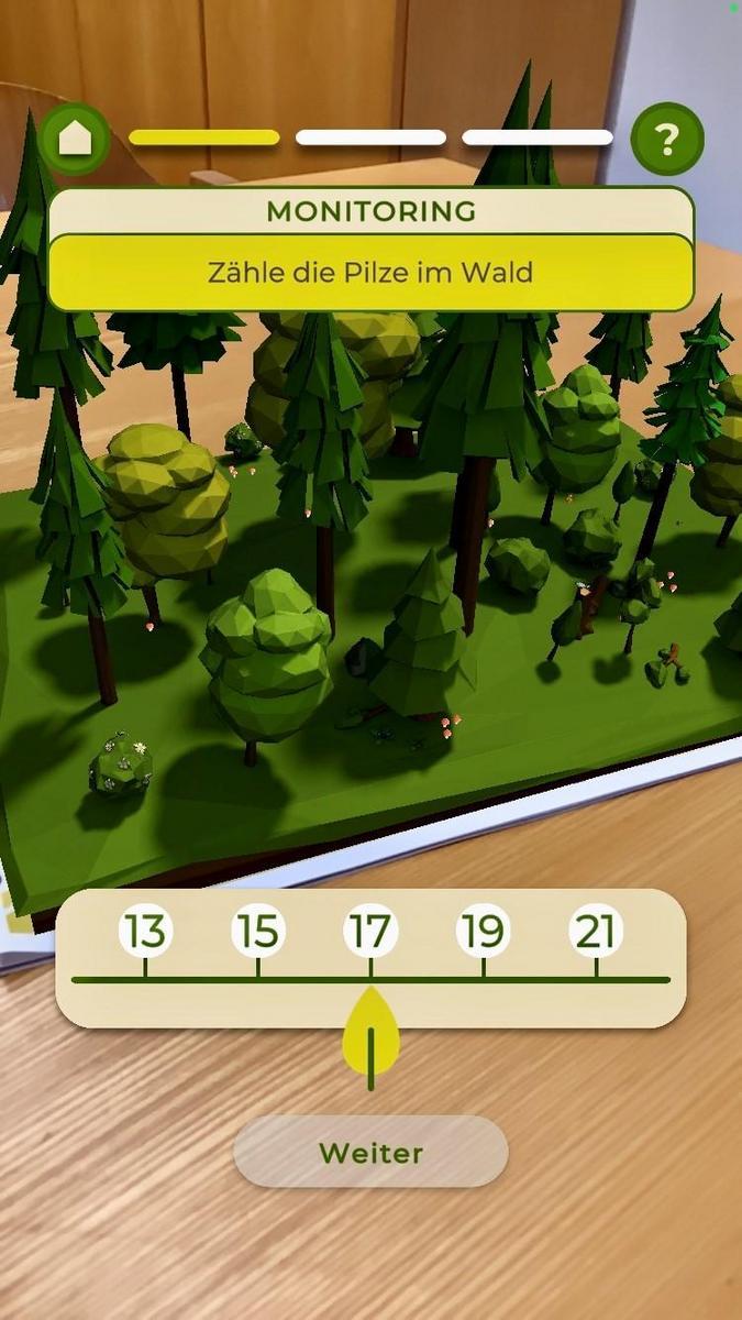 Öswald Screenshot 3 - Aufgabe zum Monitoring von Pilzen im Wald