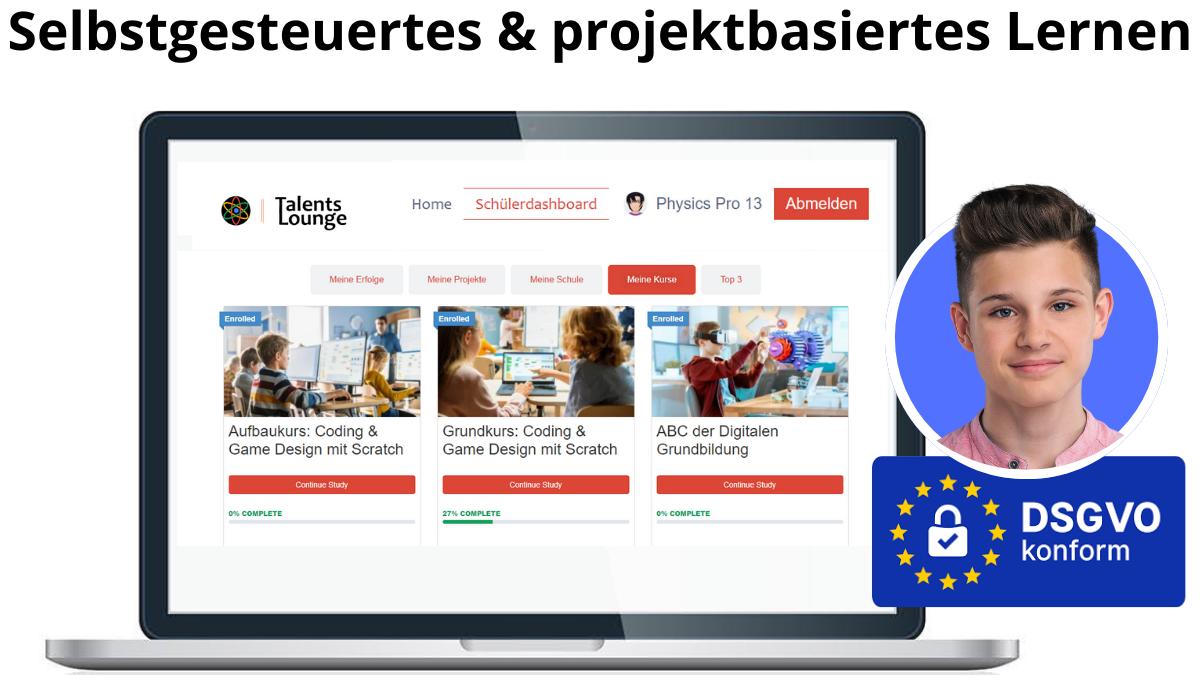 Screenshot des Schüler-Dashboards