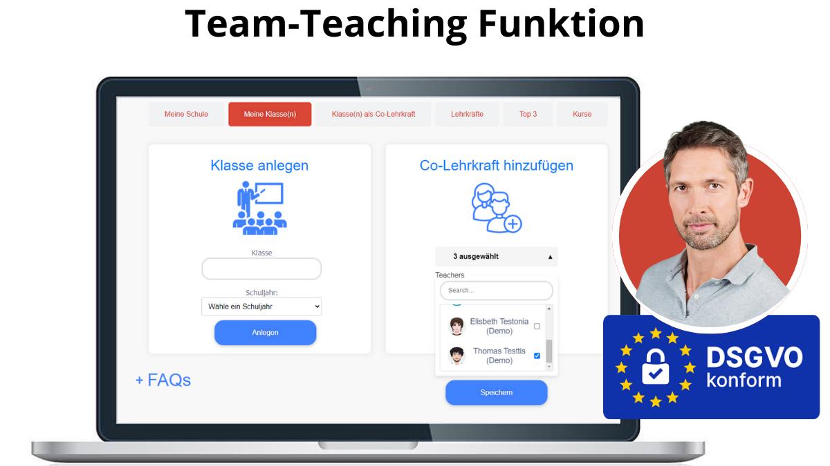 Screenshot der Team-Teaching Lösung