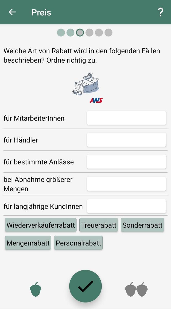 Screenshot zum Thema Preis
